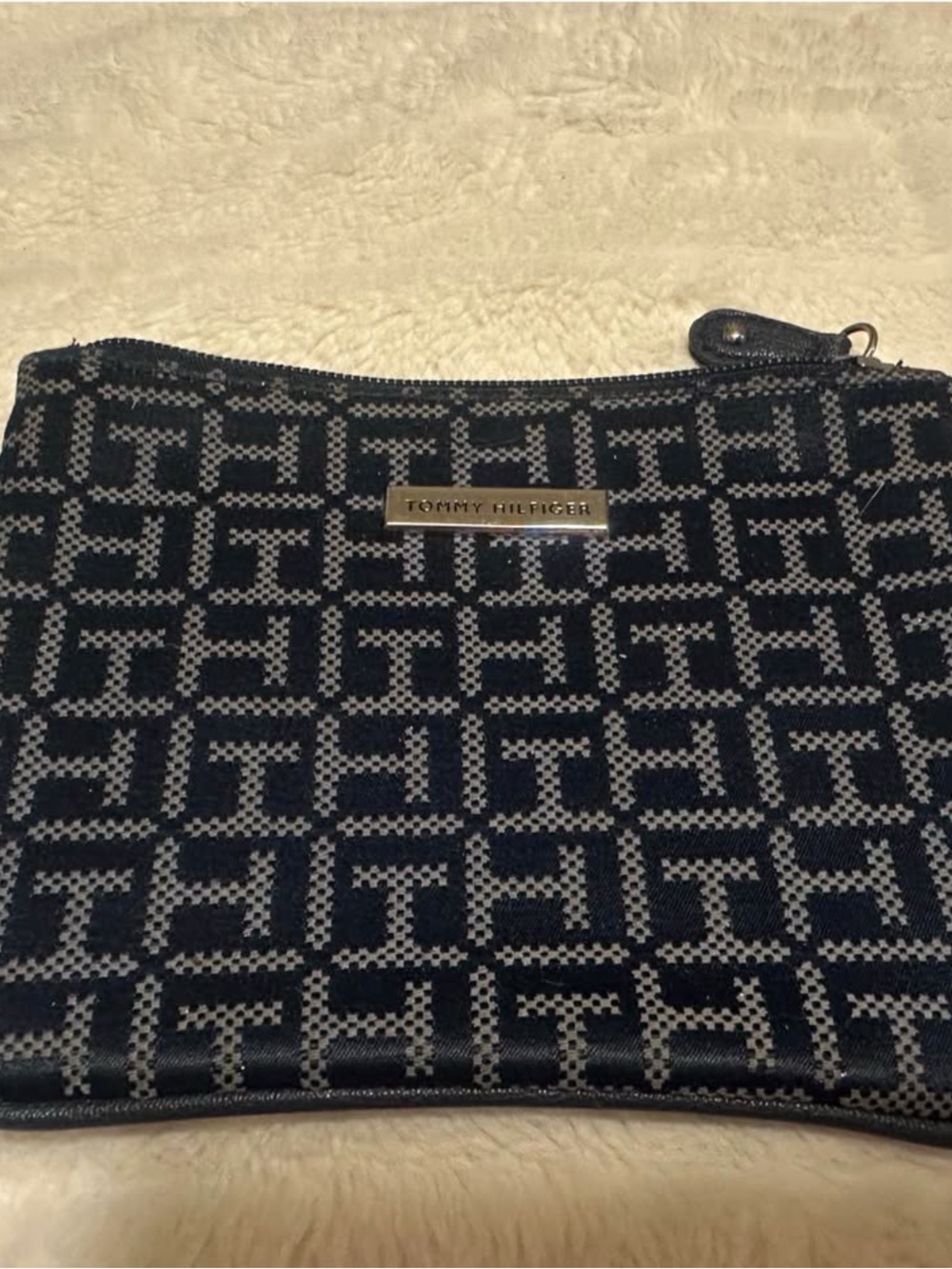 Tommy Hilfiger Navy and Gray Toiletry Pouch